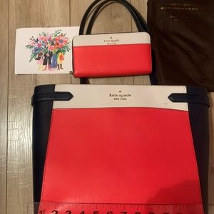 Like New Kate spade Staci matching Wallet And postcard